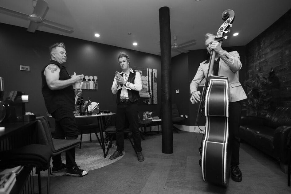 Cairns Photographer Nathan Kelly Photographs of The Living End Backstage in cairns